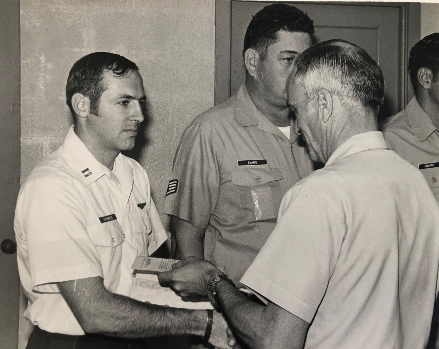 Roger Korenberg receiving a military commendation