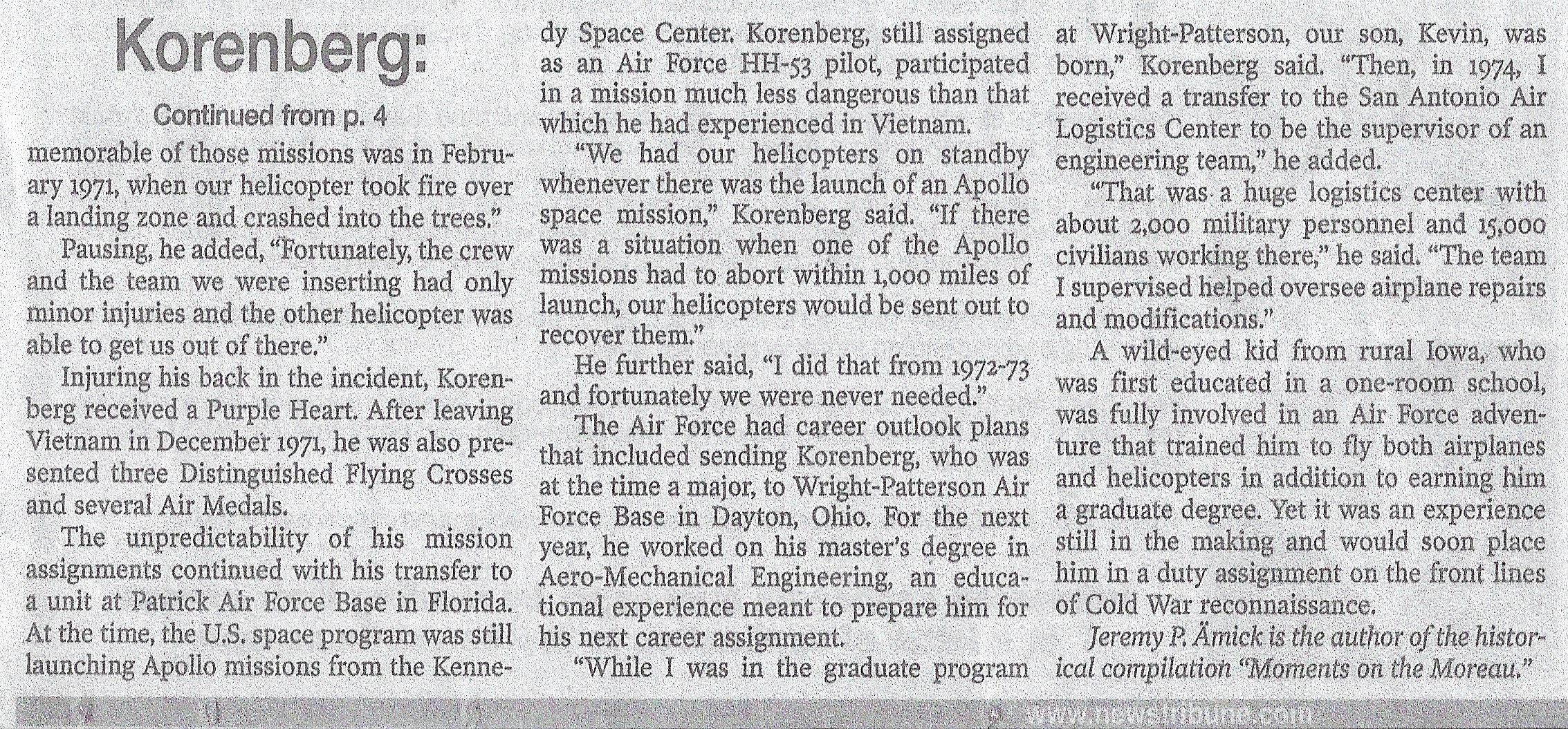 News article: Korenberg makes transition from transport planes to helicopters, page 2